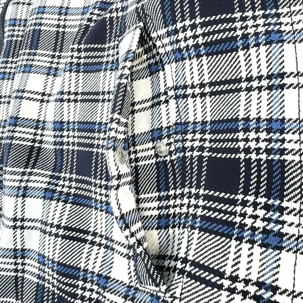 Woolrich The Timber Padded Overshirt Plaid Full Zip Jacket Shacket Mens Large